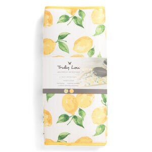 TRULY LOU Yellow 2pk Watercolor Lemon Printed Drying Mats